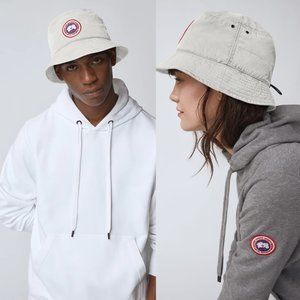 NWT Canada Goose Haven Bucket Hat Reflective Tape Silverbirch Sz S-M